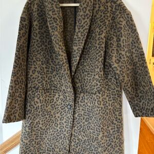 Old Navy Women's Leopard Teddy Jacket